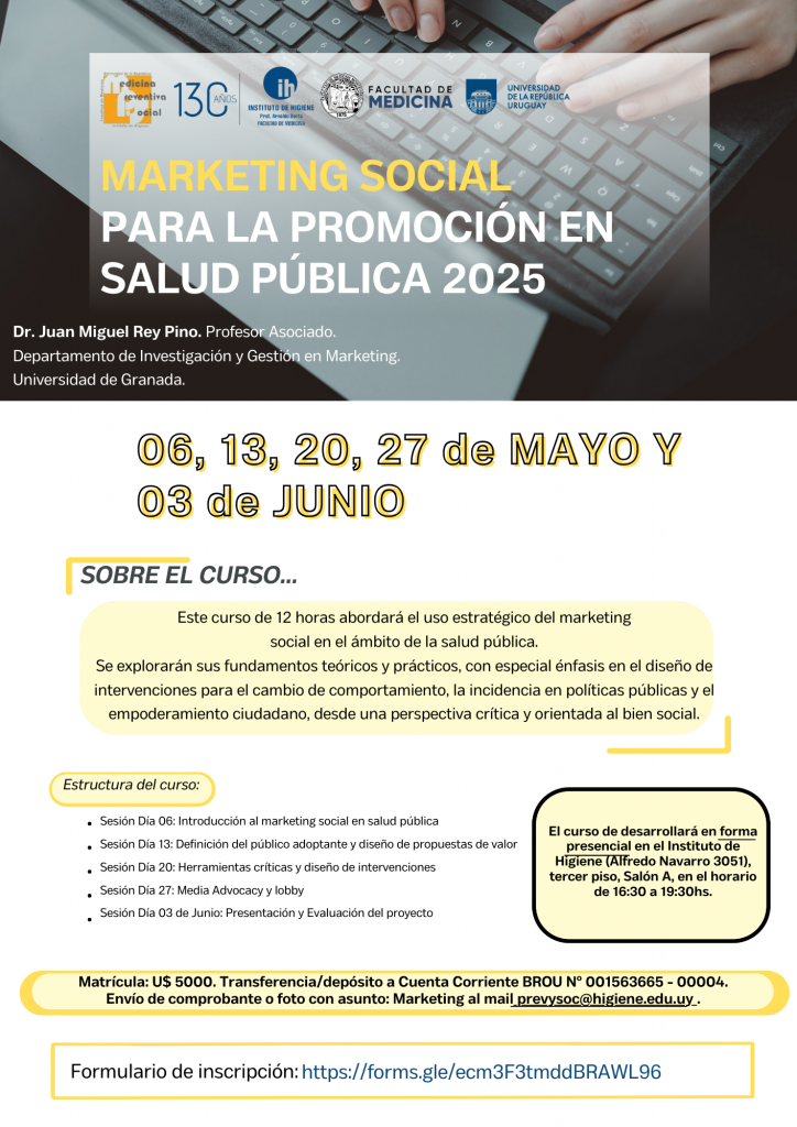 Flyer - Marketing social para la promoción en salud pública 2025