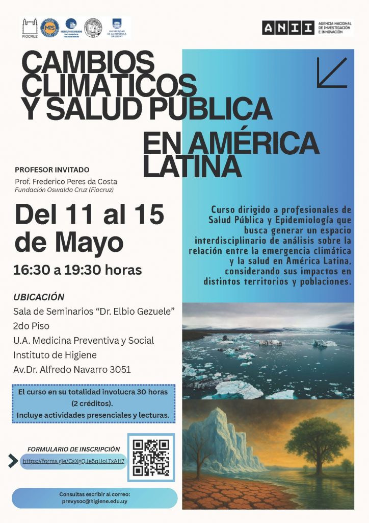 Flyer cambio climatico y salud pública en américa latina